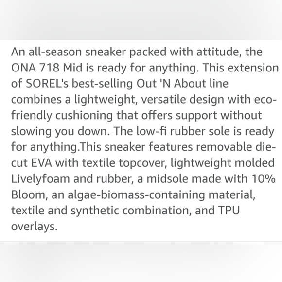- SOREL ONA 718 MID SNEAKERS ☆ Size 9 US WOMENS ☆ NEW IN BOX - Picture 13 of 16